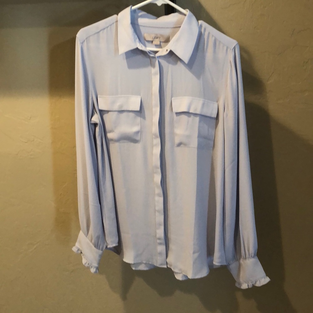 LOFT light blue blouse
